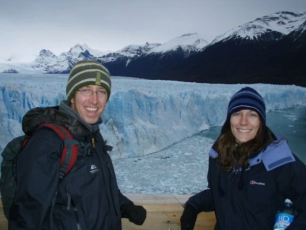 Big grins at Perito Moreno Glacier 