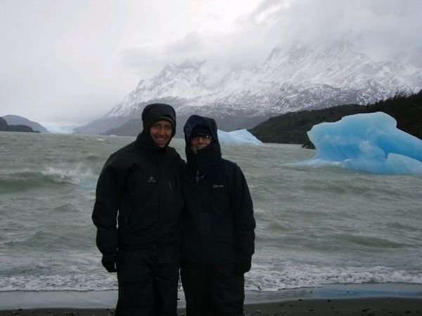 Grey Glacier and an iceberg in Torres del Paine