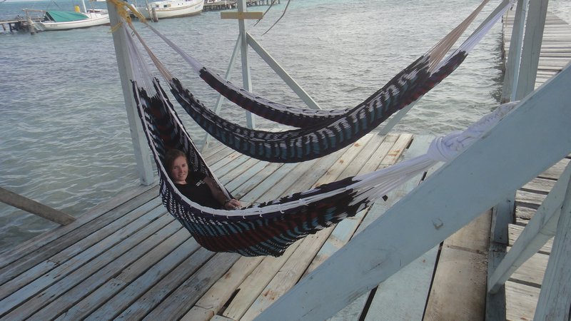 lazy hammock over the water