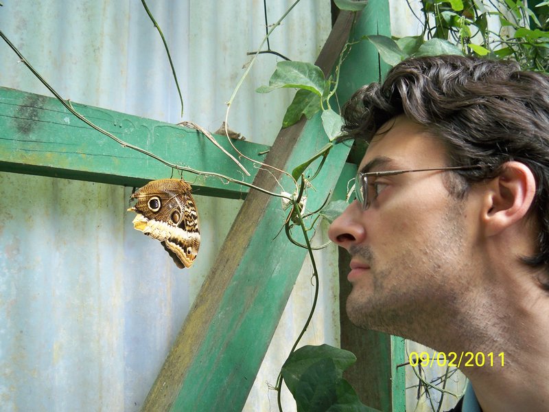 Dario and a butterfly