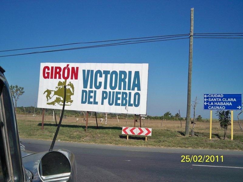 Sign on the way to Playa Girón