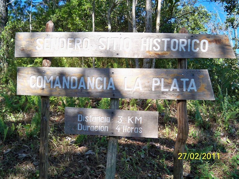 The sign to La Commandancia