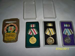the medals of our host and hostess