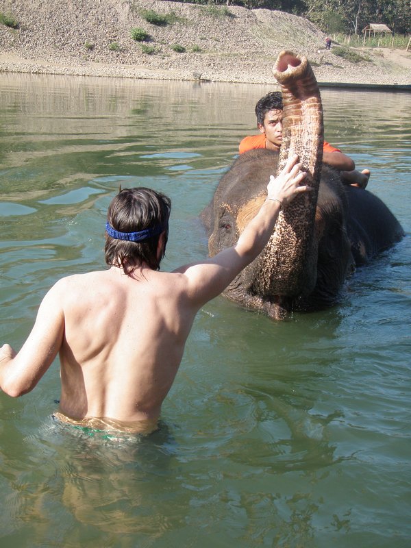Me bathing Elephant