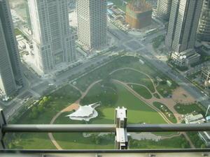 The park below Jinmao Tower