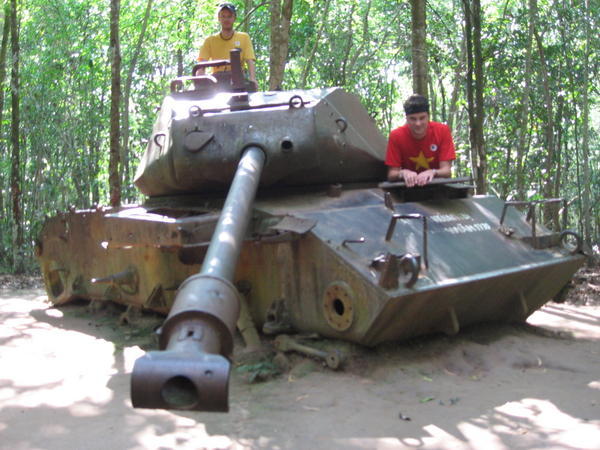 Destroyed US Tank, Cu Chi Tunnels