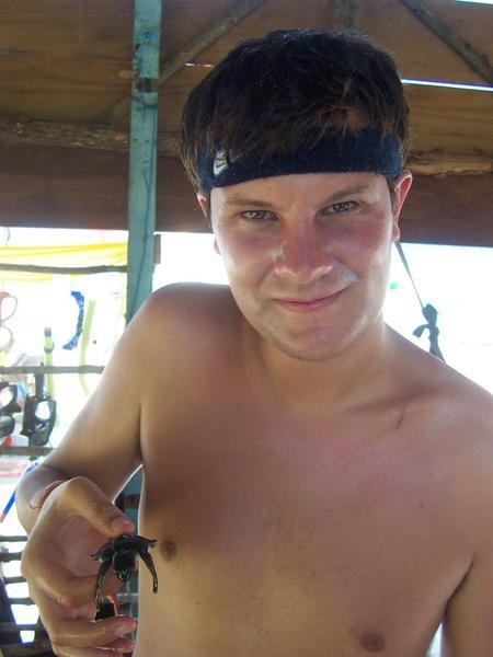 Me and a baby turtle