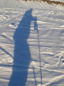 I tried to ski faster than my shadow