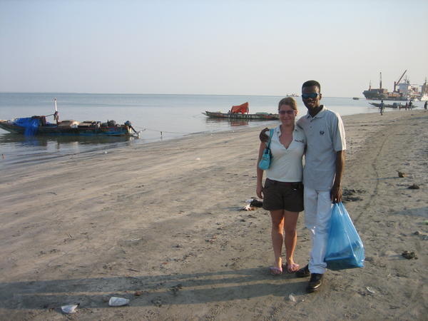 Max and Amy by Banjul port