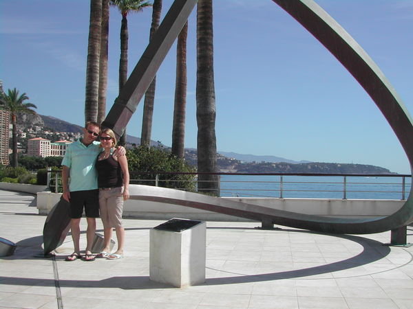Al and me by the monument by the beach