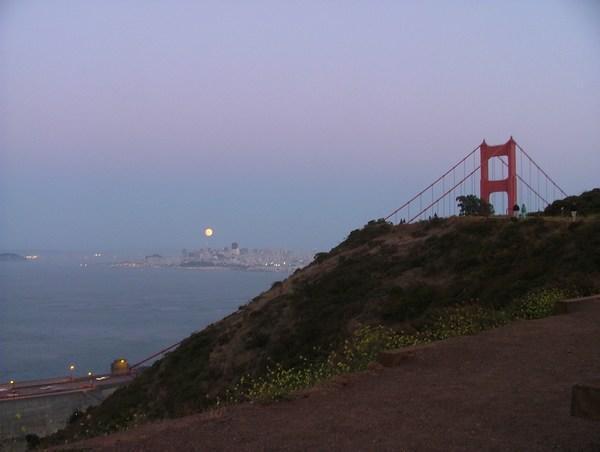 Moonrise over San Francisco
