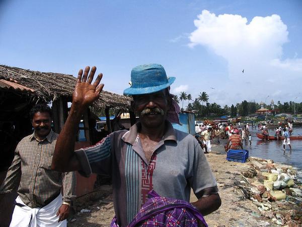 Keralan fisherman..dig the pork pie hat!