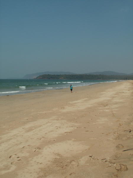 Simon taking a stroll on one of the quieter beaches in Goa