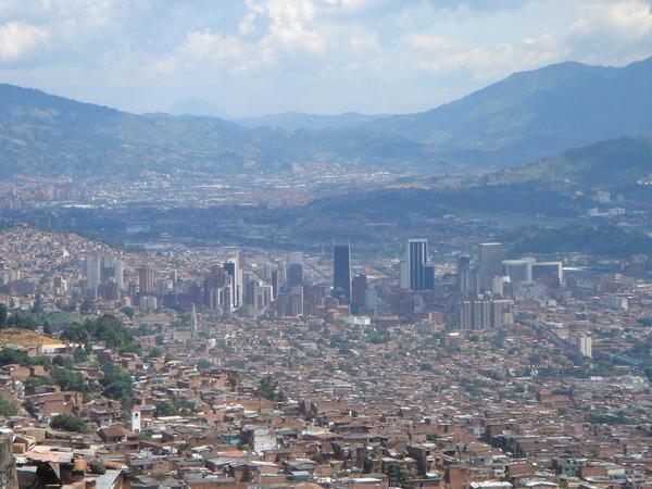 Medellin from the Top of the Cable Car