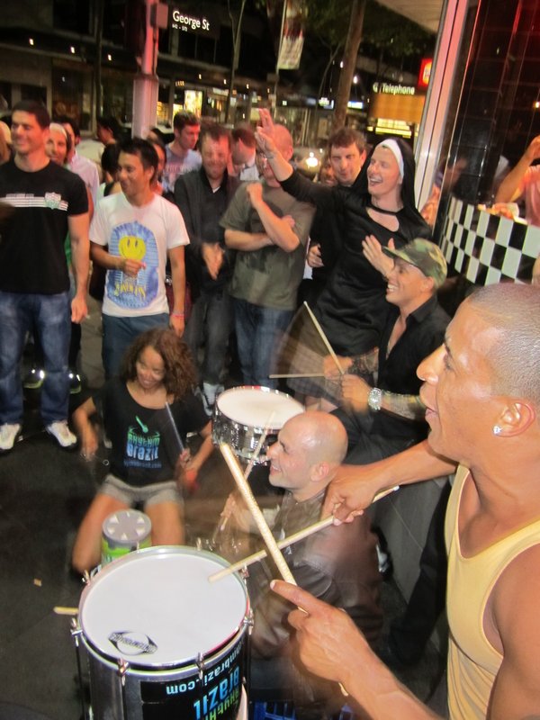 Brizilian street drummers