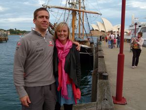 Will & Jo with the Tall Ship
