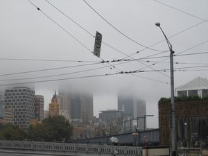 A very cloudy Melbourne city