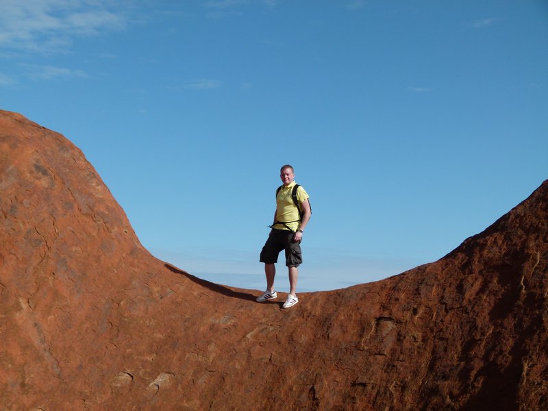 Mark at the top of Uluru