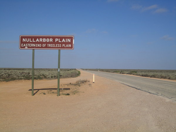 The long straight road of the Nullabor Plain