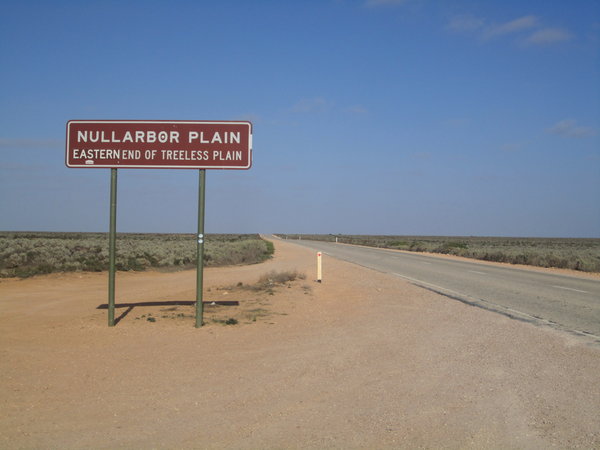 The long straight road of the Nullabor Plain