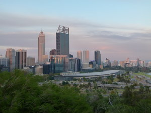 Perth city at Sunset