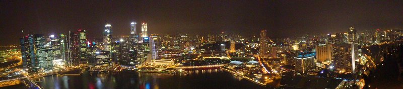View by night - from Marina Bay building