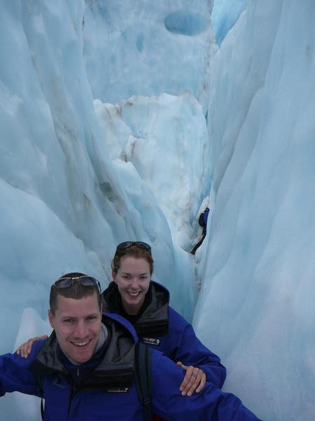 Trying to find our way out of the glacier