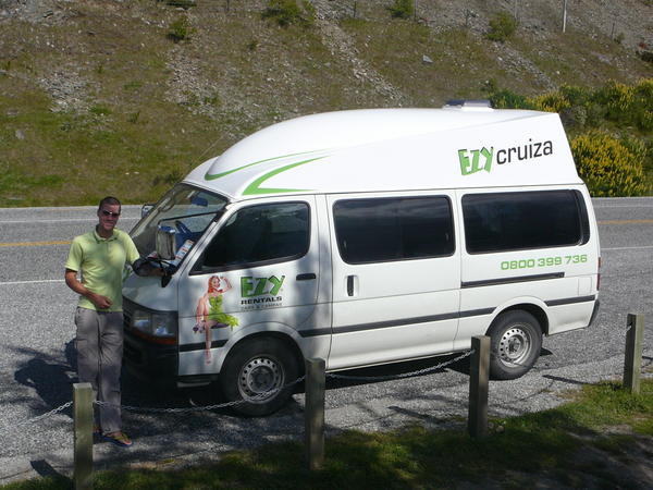 Mike with 'Donald' our campervan