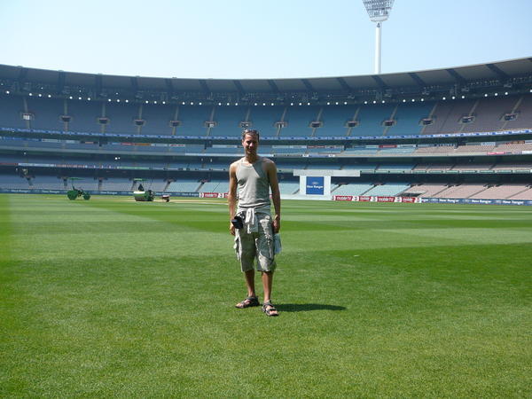 Mike at the MCG on the 5th day of the Boxing Day test