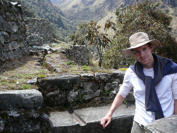 Mike at the Inca ruins on day 3