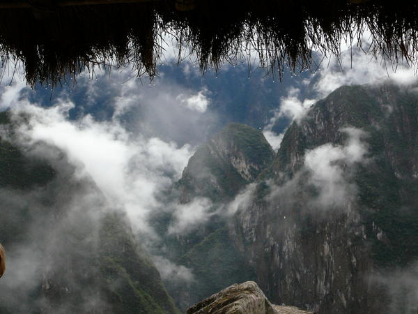 The view from one of the ruins within Macchu Picchu