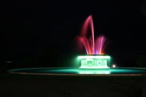 Napier's fountain @ night.