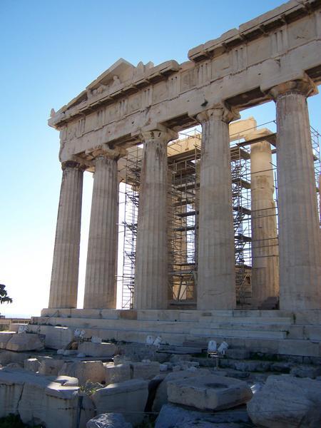 View of the end of the Parthenon