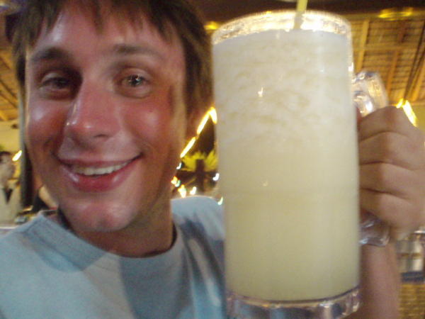 David's huge pineapple shake