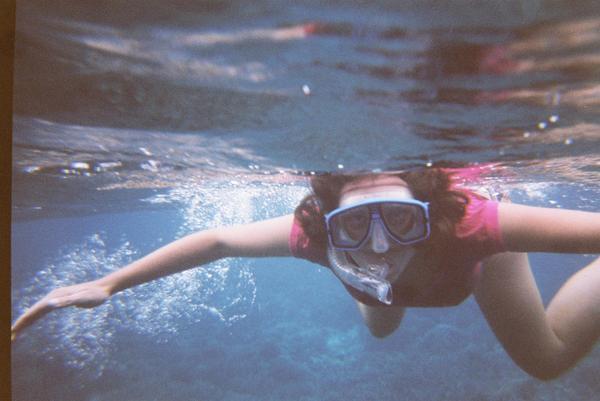 Louise snorkelling