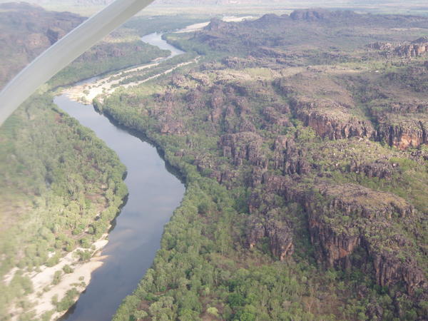 An aerial view of one of the rivers