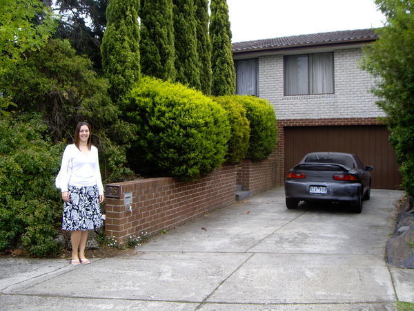 Me in front of the Timons Residence!