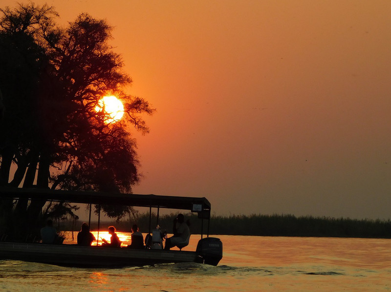 Coucher de soleil à Chobe