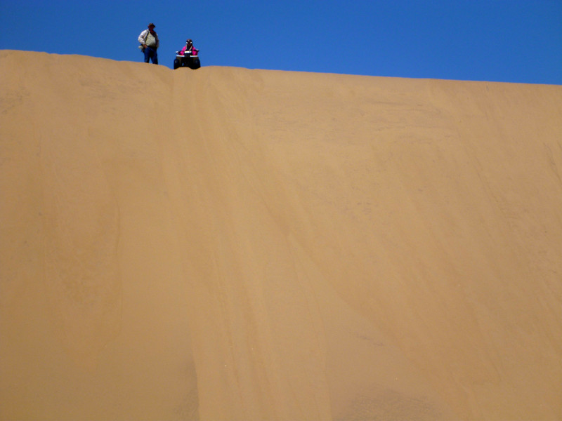Descente d'une grosse dune