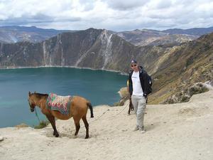 Moi, la mule et la Laguna Quilotoa