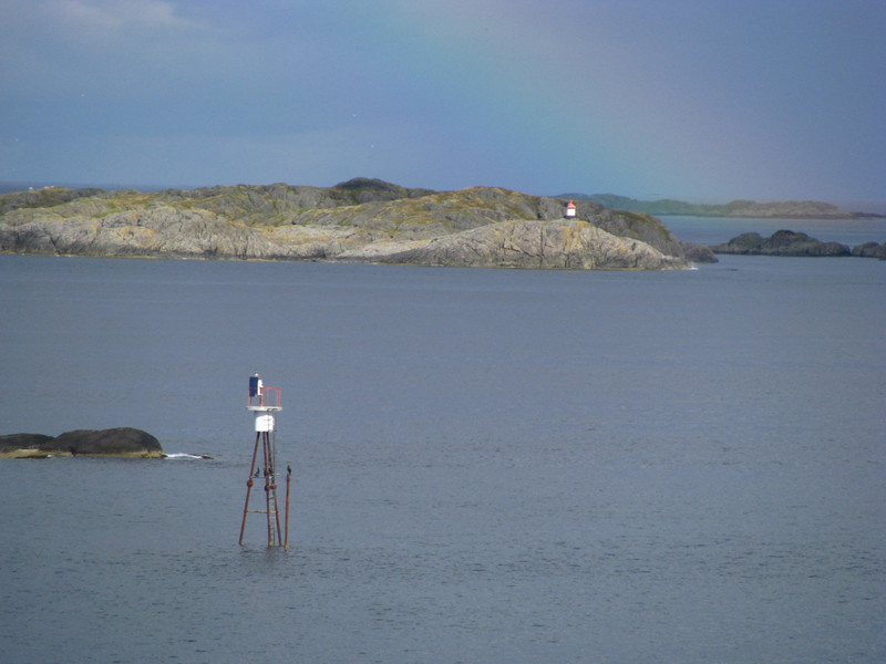 Channel Marker,  Lighthouse and Another Rainbow
