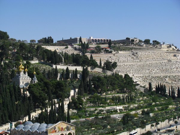 Russian Orthodox Church, Mt of Olives, and Jewish Cemetery