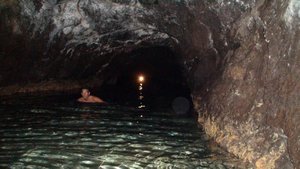 Swimming in the lava tube