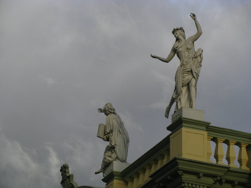 Statues on the Theater Parapet