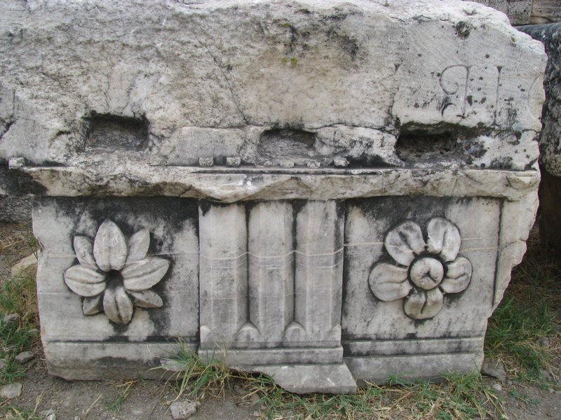 Lotus Carvings at Temple of Apollo