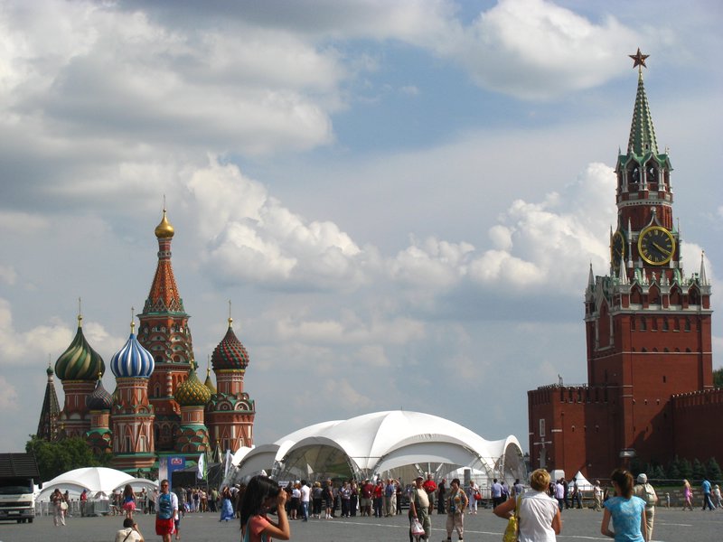 Красная площадь, собор Василия Блаженного, и Кремля