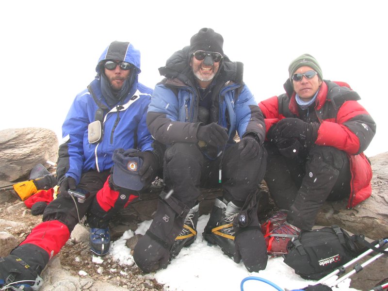 Posing with my Argentine Climbing Partners Juan and Gino