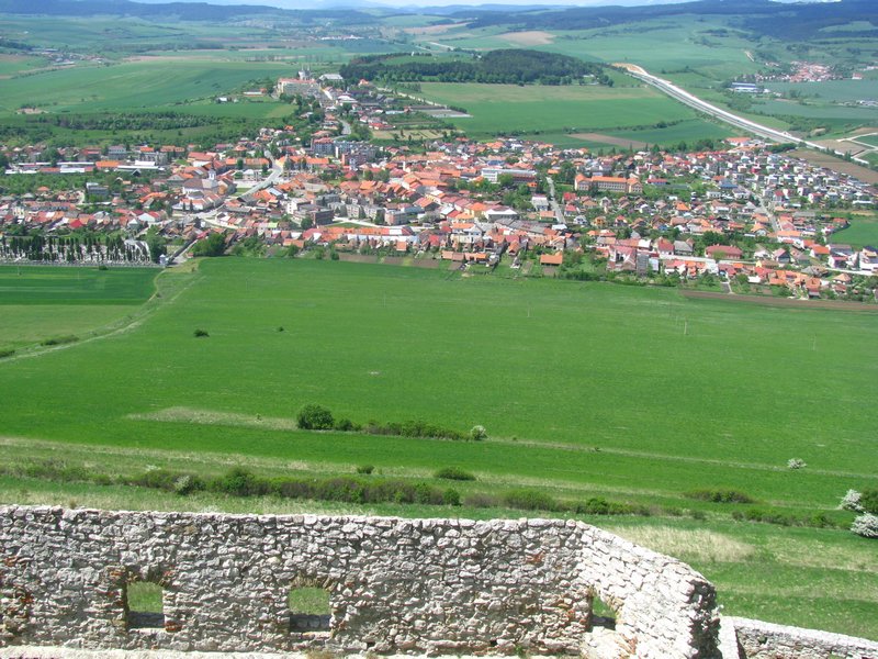 Looking Toward the Town from Spišský hrad