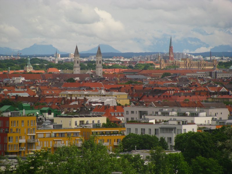 Munich Altstadt Viewed From Olympic Park