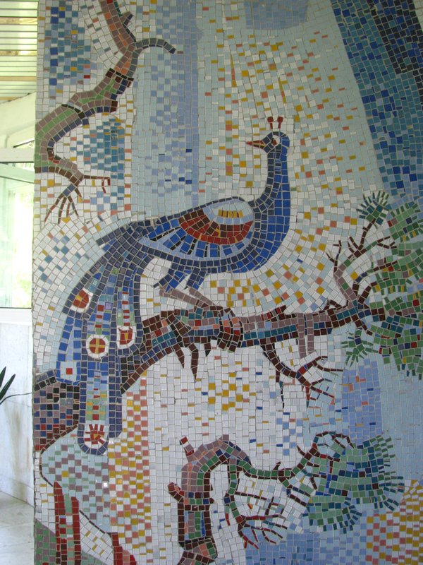 Peacock Mosaic in the Pool Room